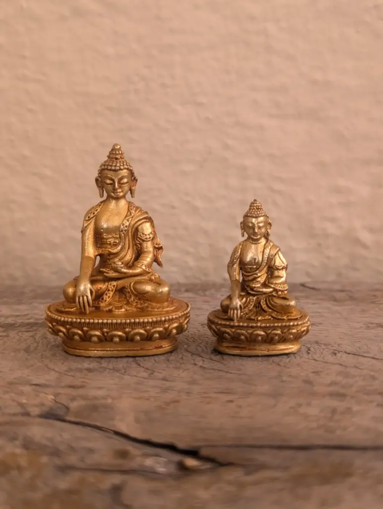 Gold Plated Mini Buddha Statues