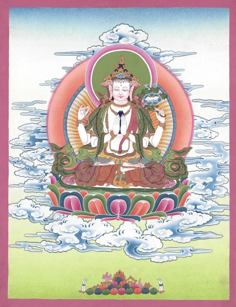Four ArmChenrezik Thangka