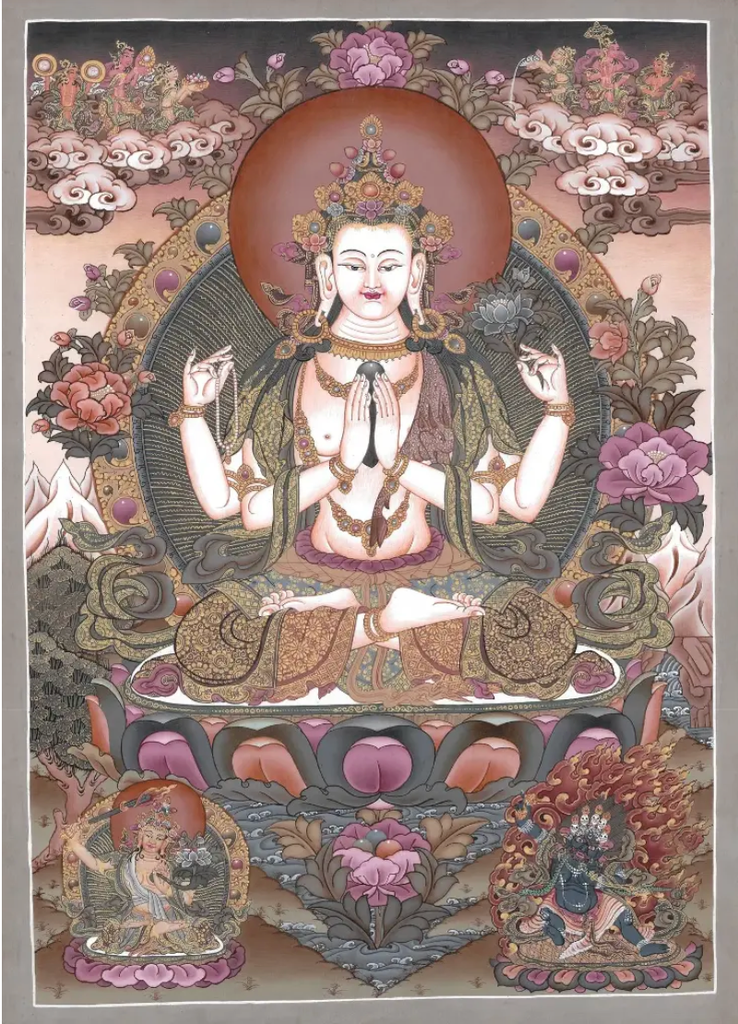 Masterpiece Four Armed Chenrezik Thangka