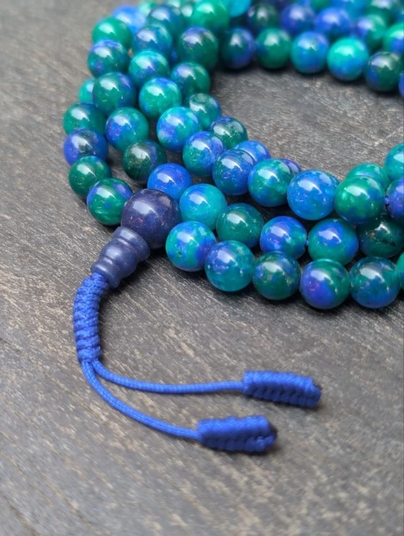 Azurite Crystal Mala