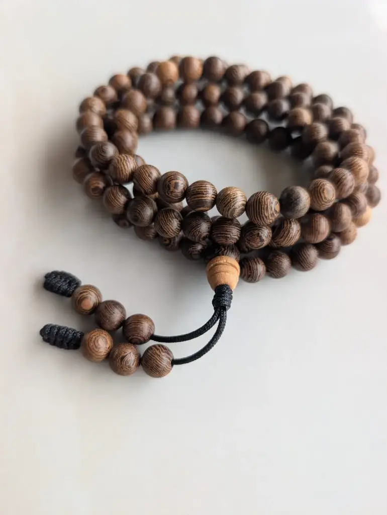 Authentic Agarwood (Oud) Mala — 108 Genuine Beads