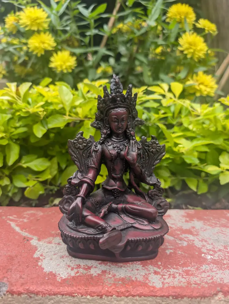 Resin Green Tara Statue
