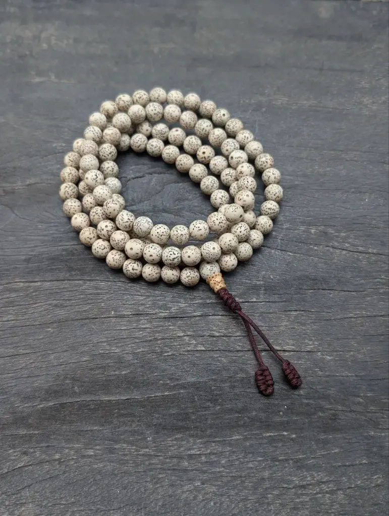 Authentic Lotus Seed Mala — 108 Beads (Kamal Gatta)