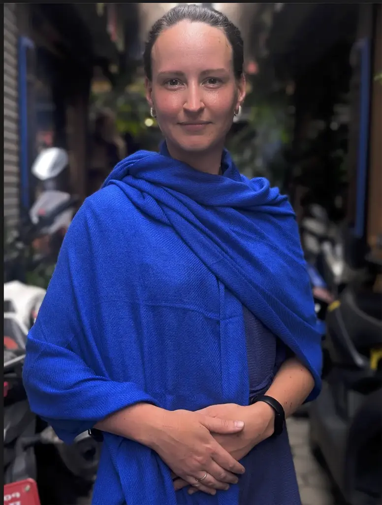 Blue Lightweight Cashmere Meditation Shawl