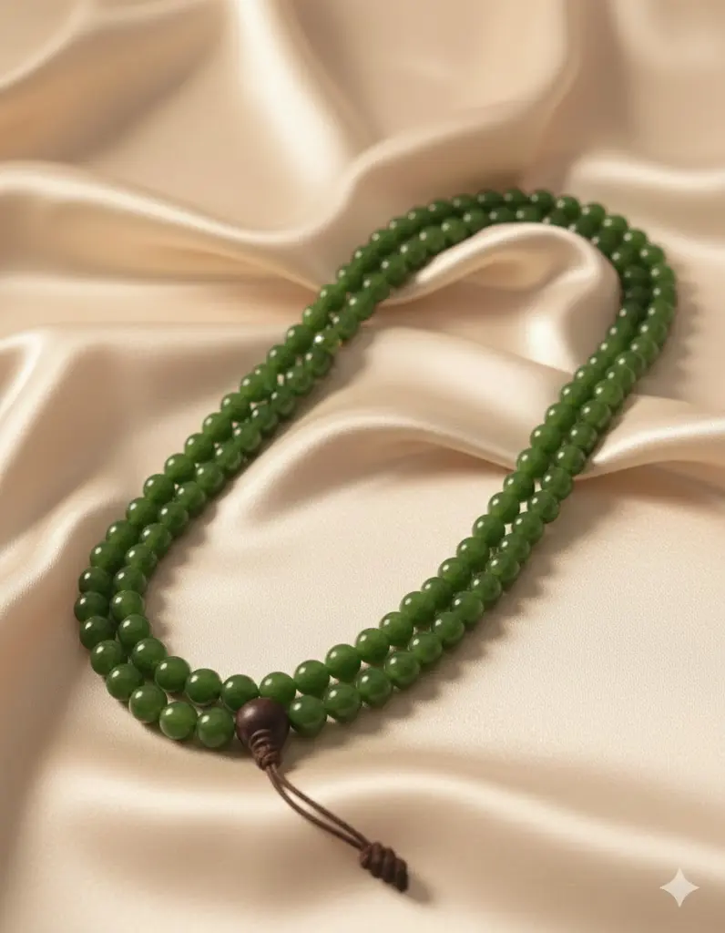 Dark Green Jade Mala