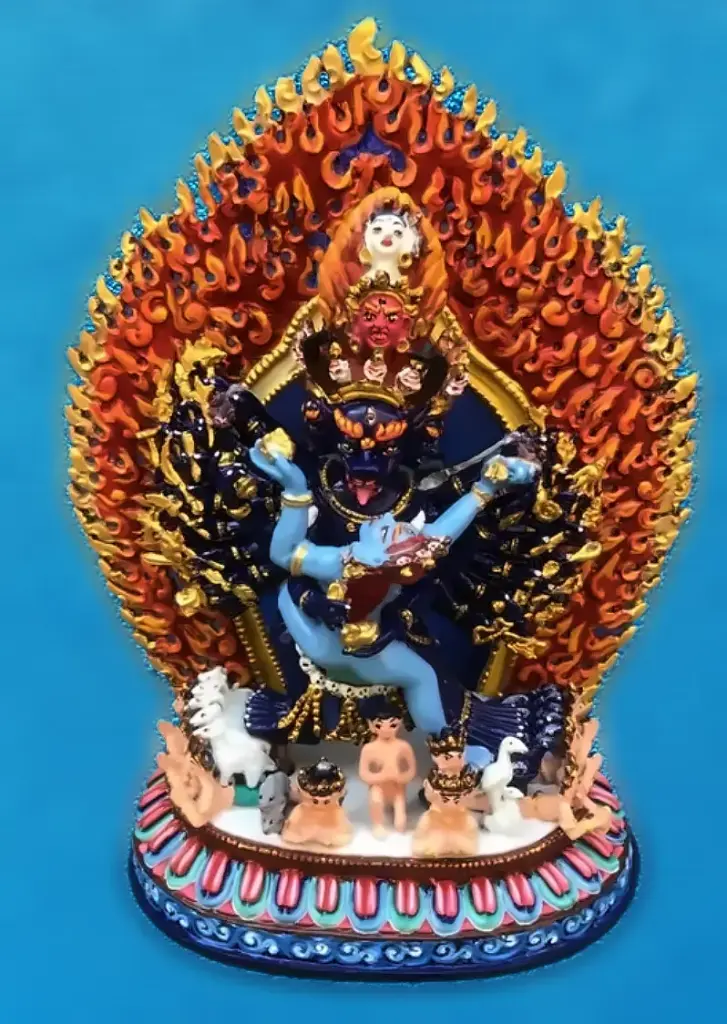 Hand-made, Hand-painted Yamantaka Statue