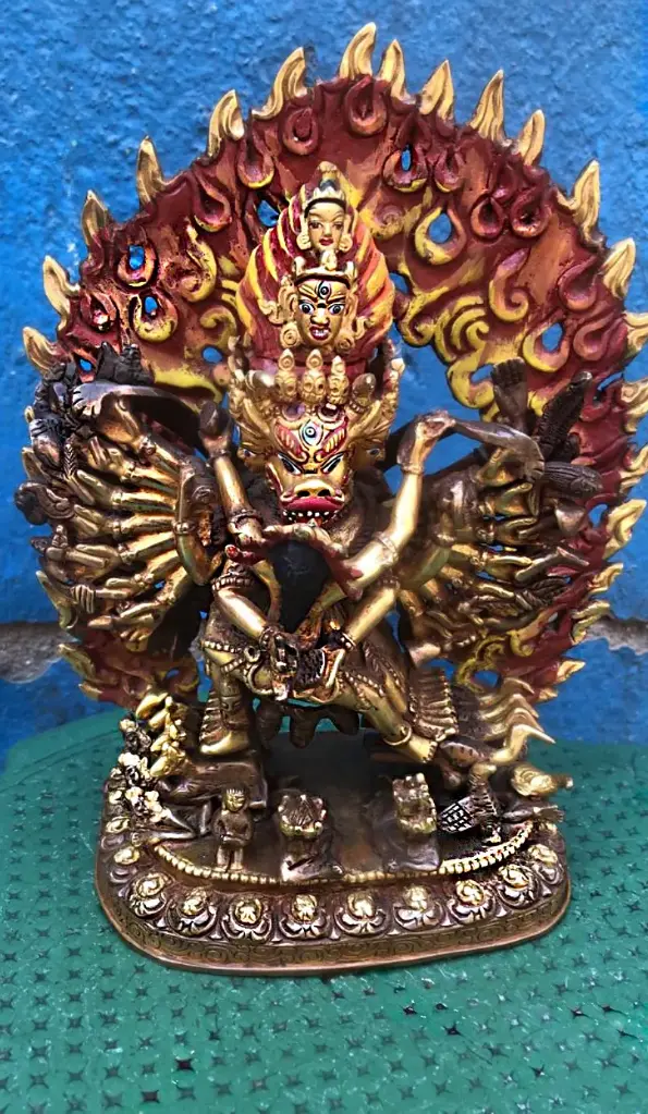 24K Gold Yamantaka Statue