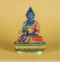 Small Handpainted Copper Medicine Buddha Statue