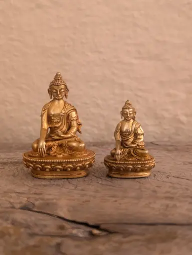Gold Plated Mini Buddha Statues