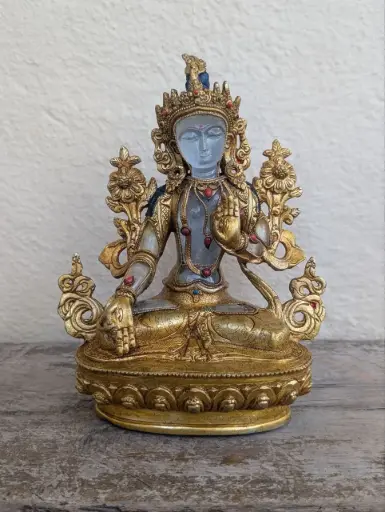 [0200] Crystal White Tara Statue