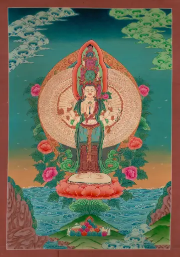 [1000] 1000 Arm Chenrezik Thangka