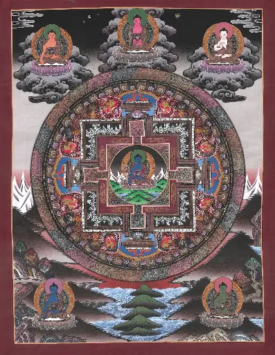 [8722] Medicine Buddha Mandala Thangka