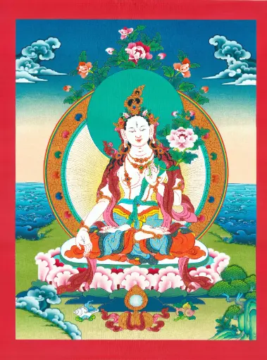 [1013] White Tara Thangka