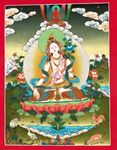 [2139] White Tara Thangka