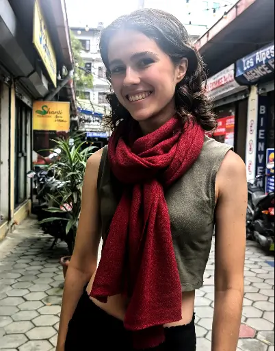 Burgundy Lightweight Cashmere Meditation Shawl